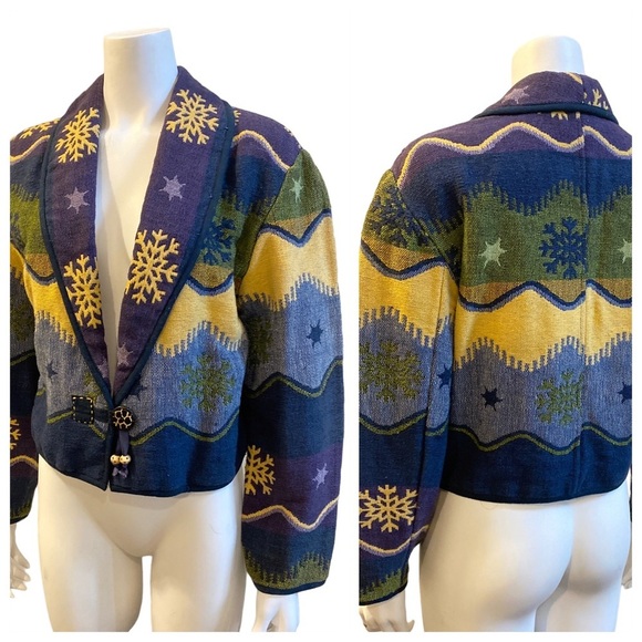 VINTAGE FLASHBACK Southwestern Style Blazer, Size Medium - Picture 2 of 11